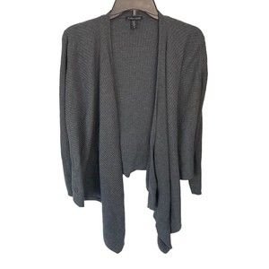 Eileen Fisher 100%‎ Wool Open Front Swing Cardigan Gray Size Small